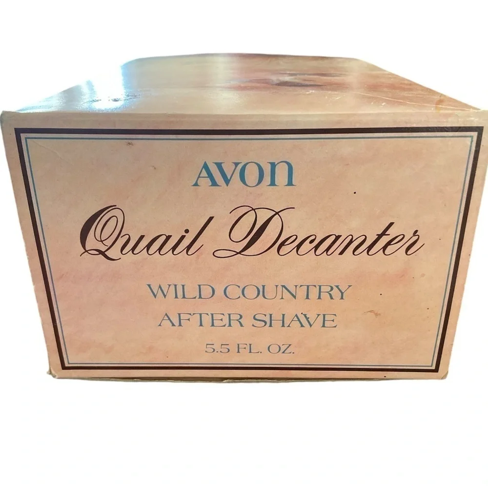 Vintage AVON Quail Decanter Wild Country Men Aftershave Original Box Full 1970s